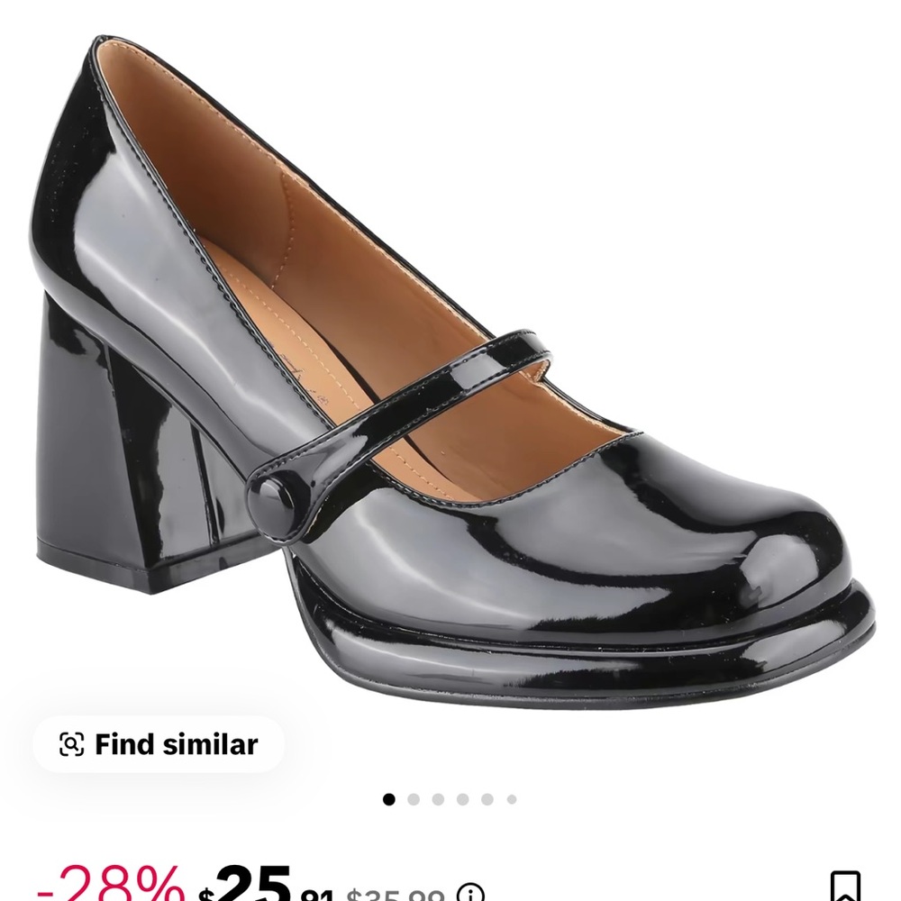 Black Patent Leather Mary Jane Heels